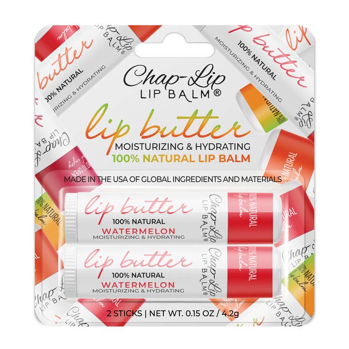 Chap-Lip – wholesale Lip Balm – Chap-Lip Lip Butter 100% Natural Lip Balm Twin Blister Pack4