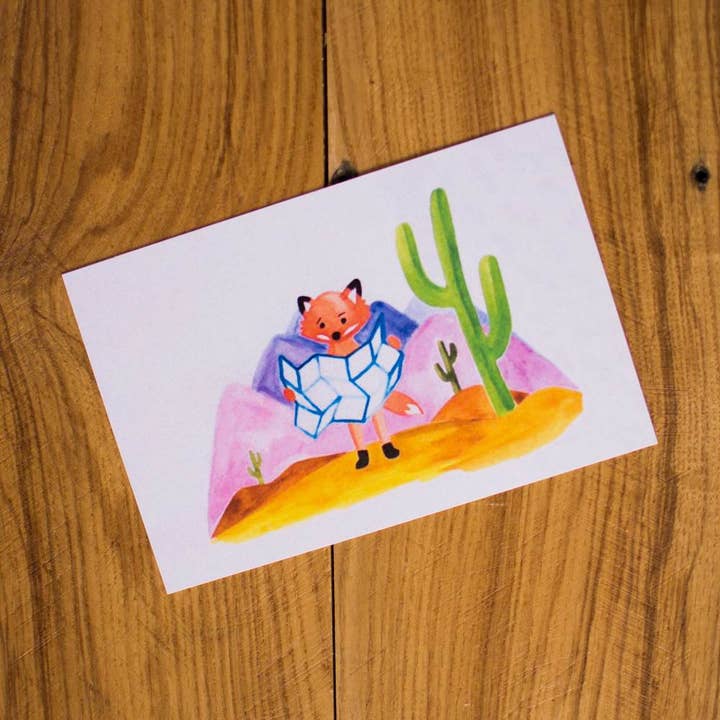 Carte postale Perdu Fox pour la vente par Pretty Bird Paper Co.