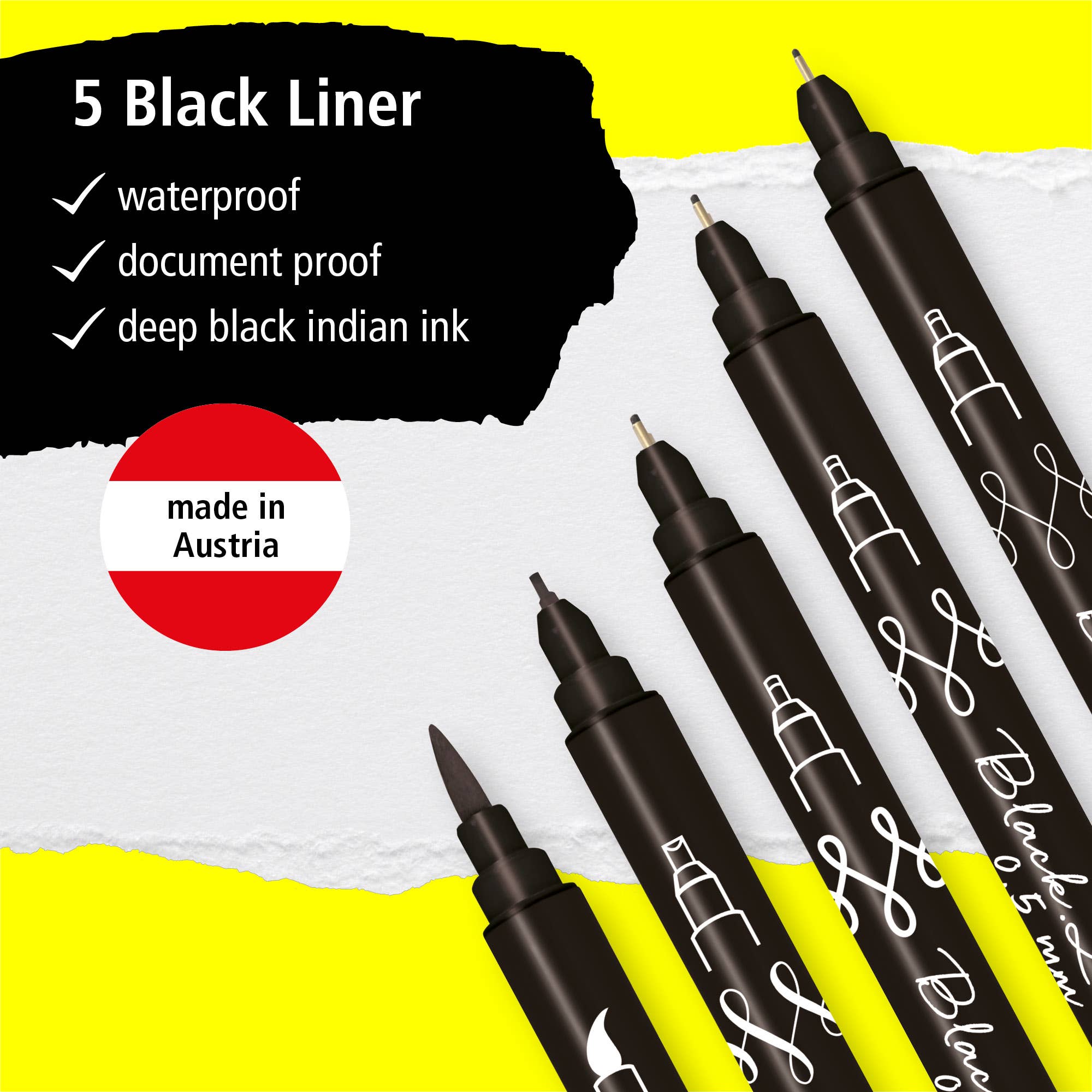 ONLINE Schreibgeräte GmbH - Wholesale Pen - Black-Lettering, Set of 5 different calligrapy pens1