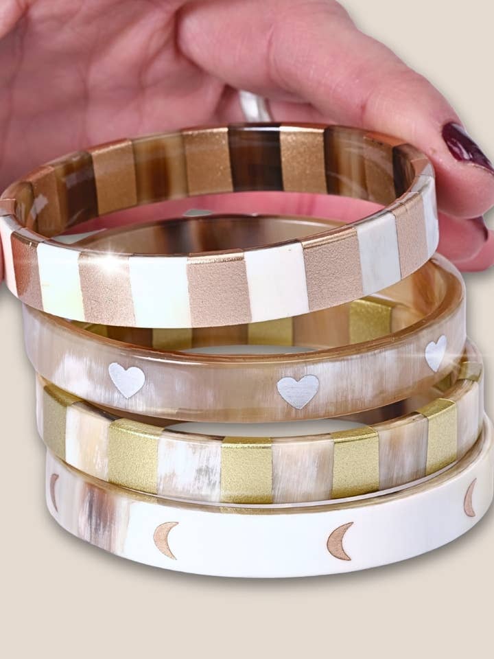 Hornarmband 10mm Champagne Rand 02 för wholesale av JolieJulie-MaLune-VentiLLo