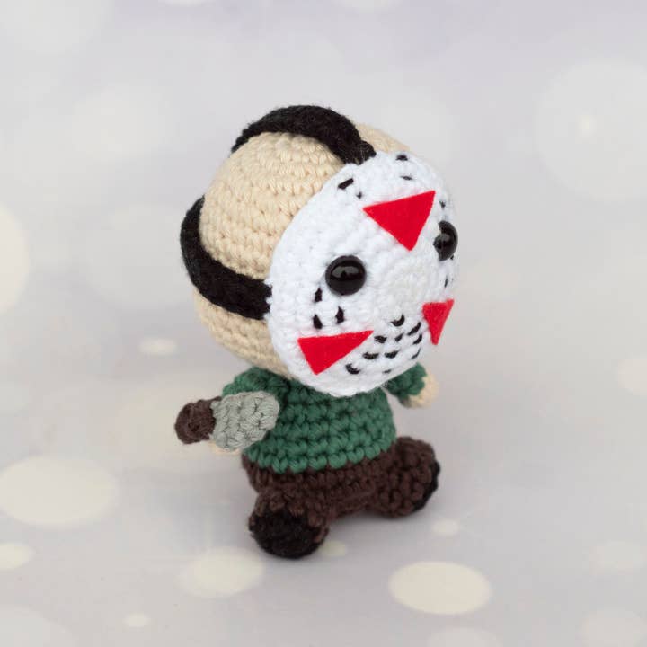 TOMOPOD LLC - Wholesale Stuffed/Plush Toy - Kids & Baby - Crochet Mini Jason Voorhees, Funny Doll Crochet Decor, Gift