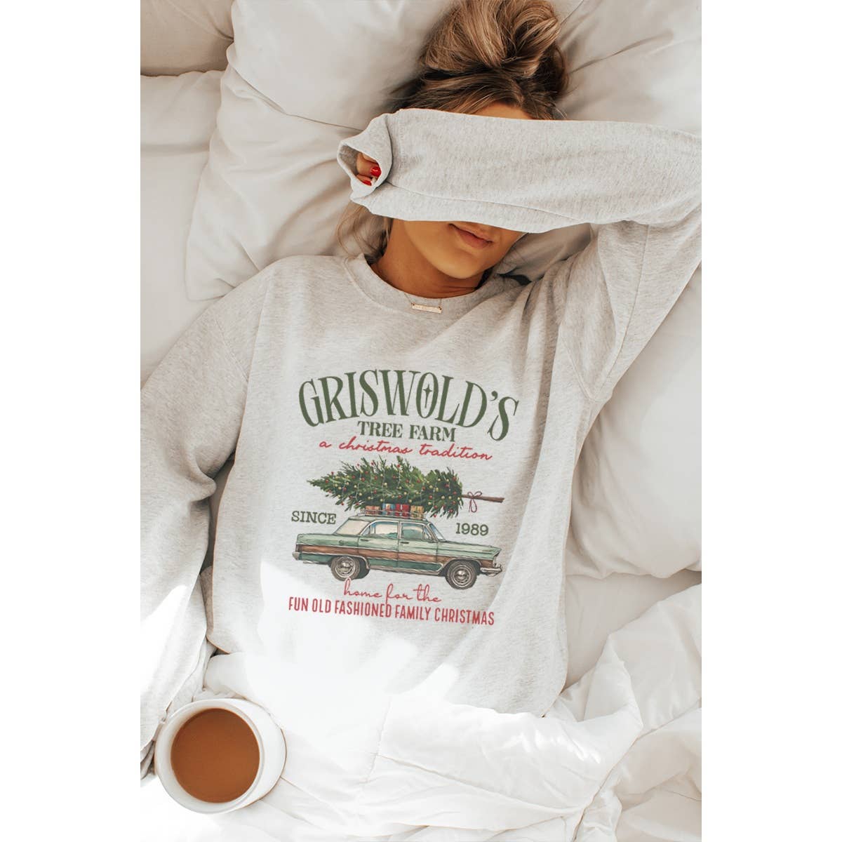 Illustrated Society – wholesale Sweatshirt - Dam – GRISWOLDS TREE FARM VINTAGE GRAFISKA TRÖJOR1