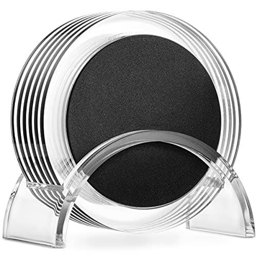 Kadra Kitchenware - Wholesale Coasters - Acrylic Drink Coasters Set of 6 for Tabletop Protection0