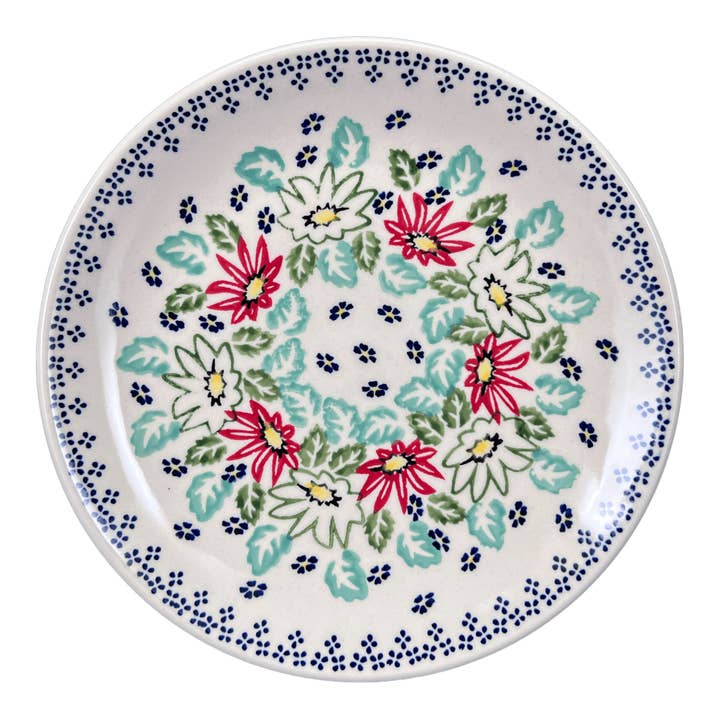 Plate, Round, Salad, 8.5" in "Daisy Crown" by Manufaktura | T134T-MC20 for wholesale by Polish Pottery Outlet