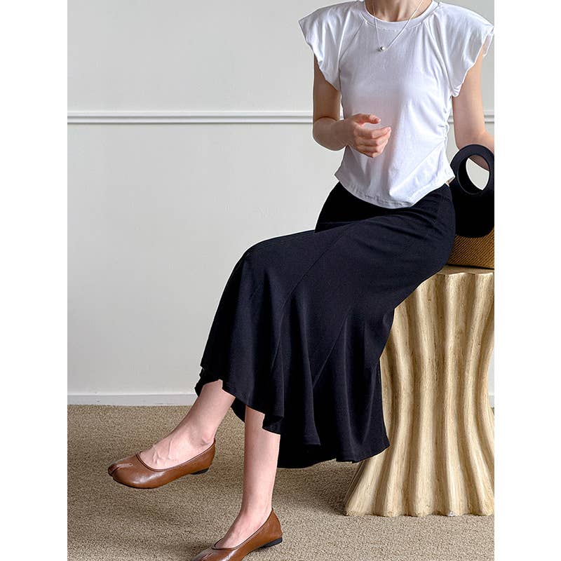 UZ Wholesale Store – wholesale Pants – Women's – Solid Color Mermaid Midi Skirt5