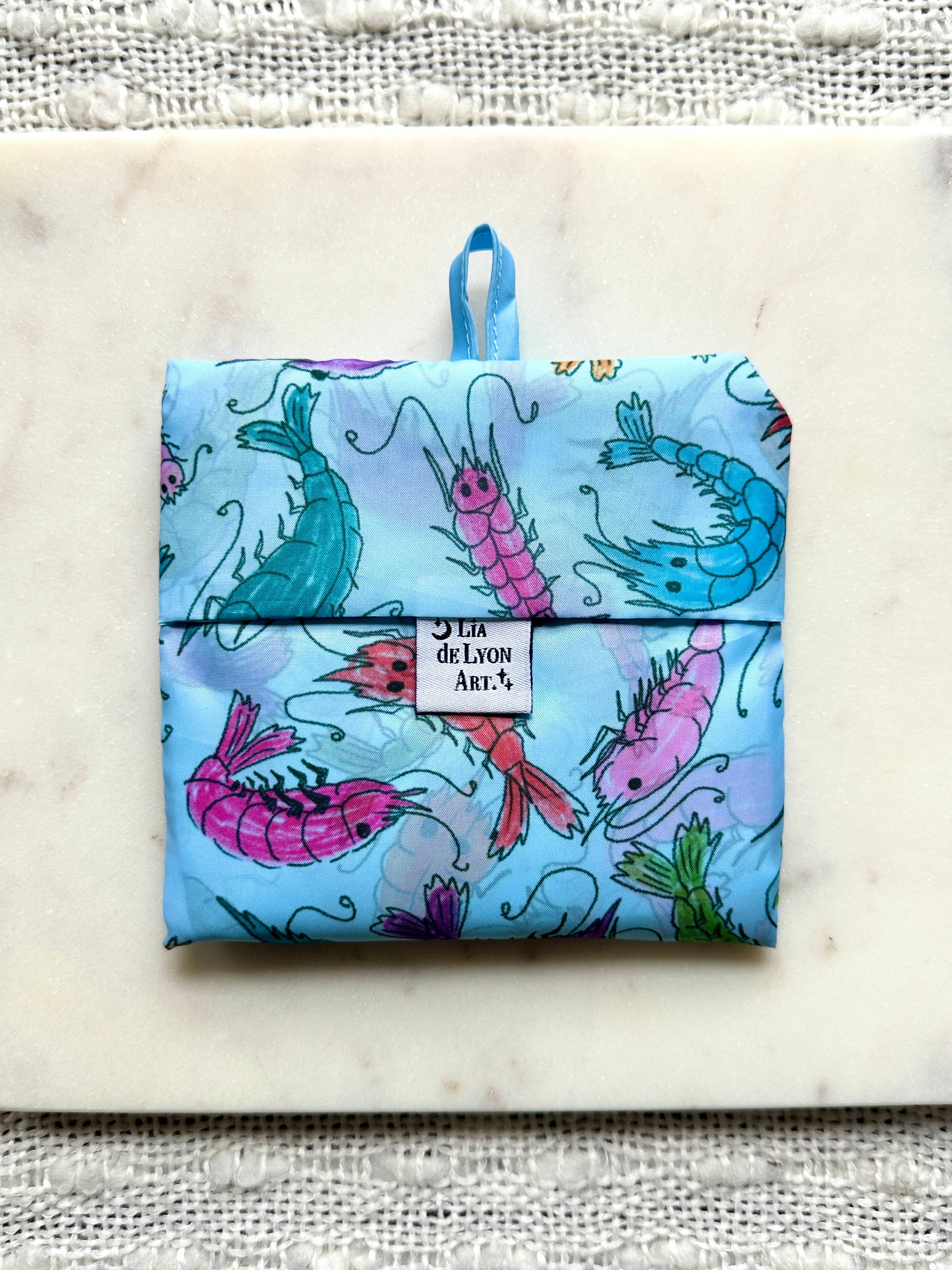 liadelyonart - Wholesale Grocery/Shopping Bag - Whimsical Shrimp Reusable Tote Bag12
