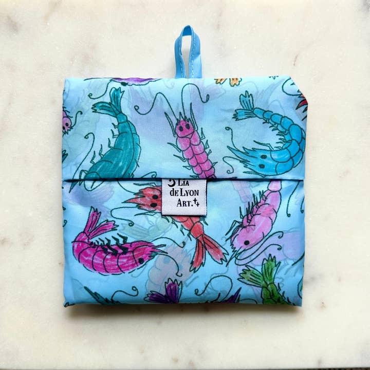 liadelyonart - Wholesale Grocery/Shopping Bag - Whimsical Shrimp Reusable Tote Bag12