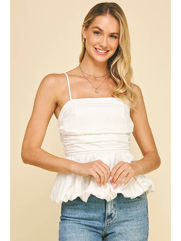 PINCH - Wholesale Blouse - Women's - BUBBLED HEM SLEEVELESS TOP - 6072T12