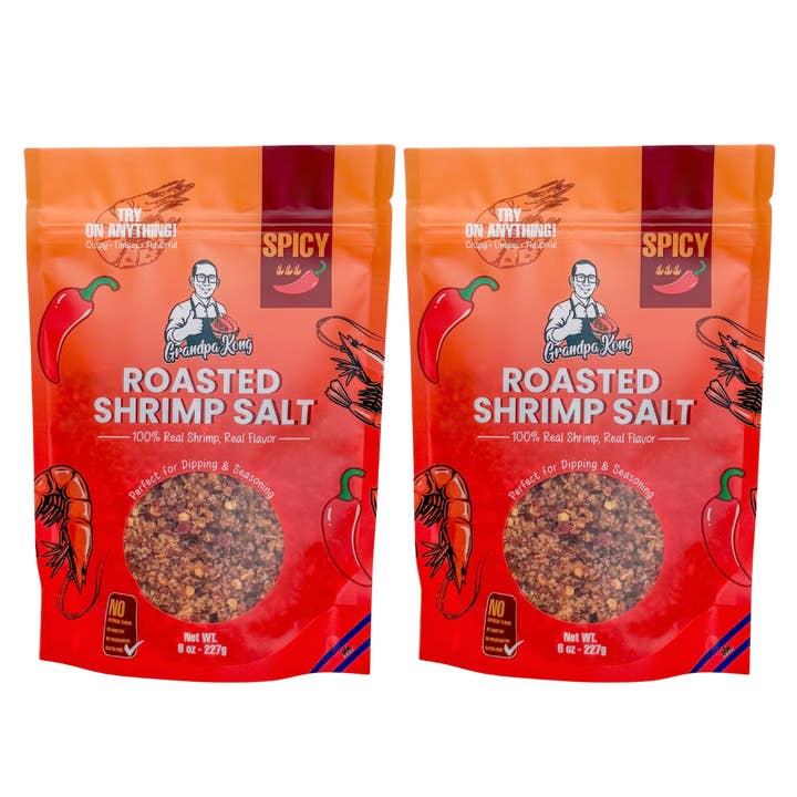 Sel de crevette rôti PREMIUM - LOT DE 2 ÉPICÉ pour la vente par Grandpa Kong