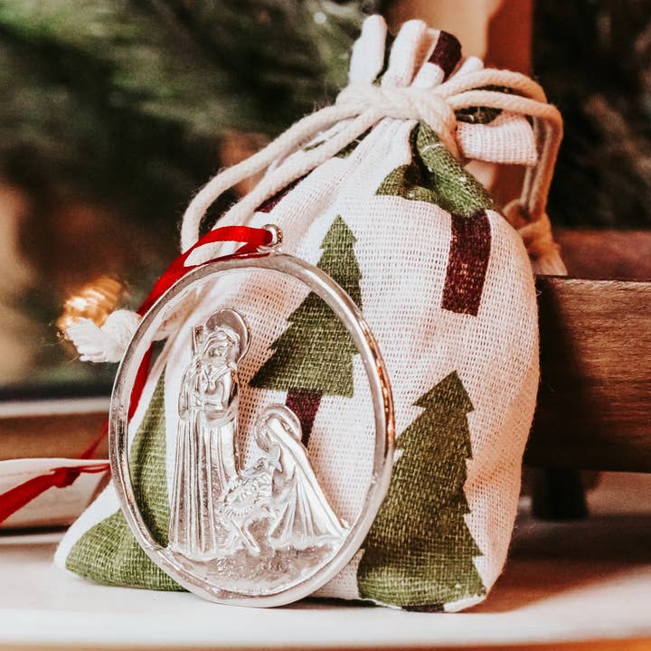 House of Morgan Pewter - Wholesale Ornament Set - Handmade Nativity Ornaments - Baby Jesus Manger Gifts9