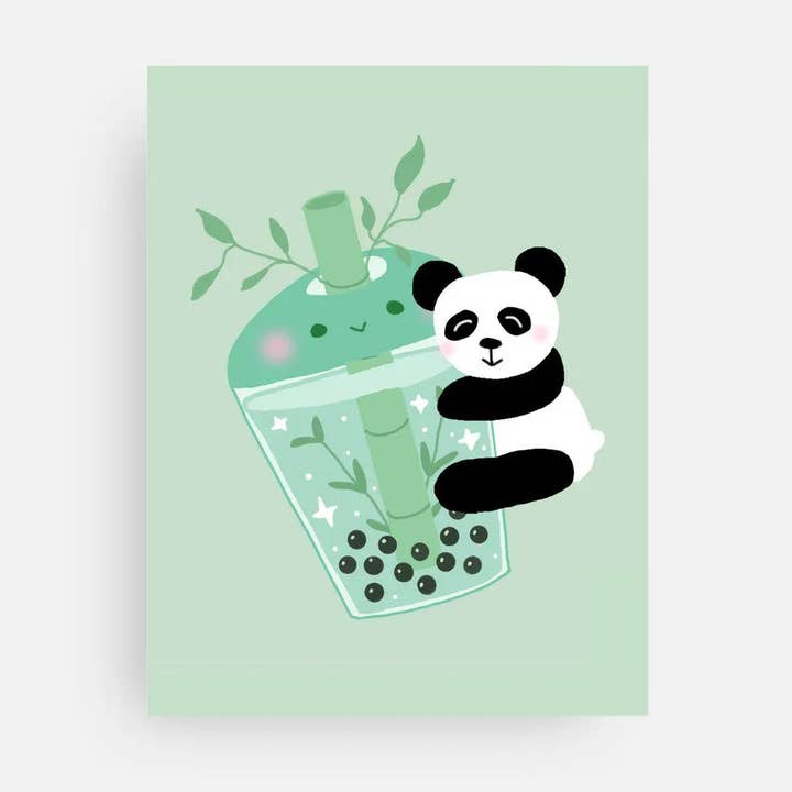 Panda Boba Vykort för wholesale av Mushroombeansprout