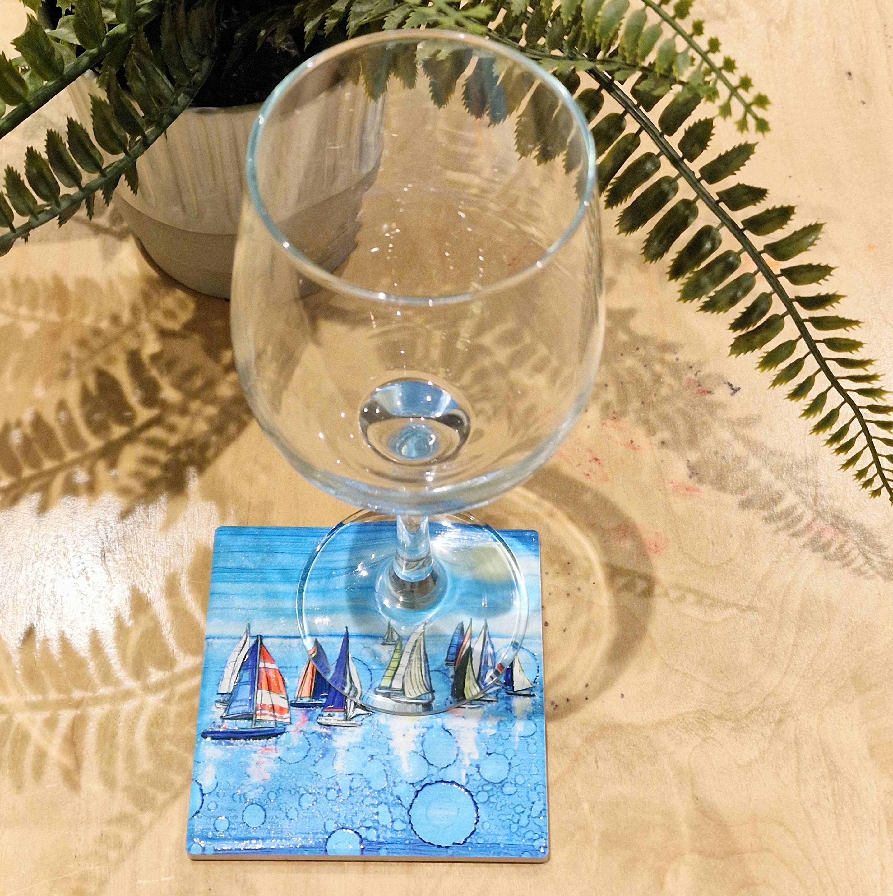 By Jo Crafts – wholesale Coasters – 83-C Nautical Regatta Coaster2
