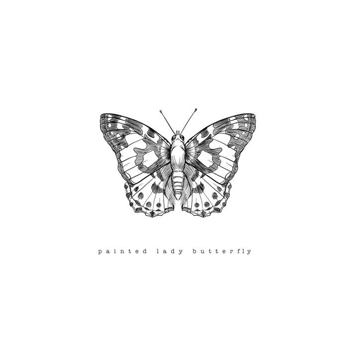 Motif Lady Butterfly peint pour la vente par Brevity Art
