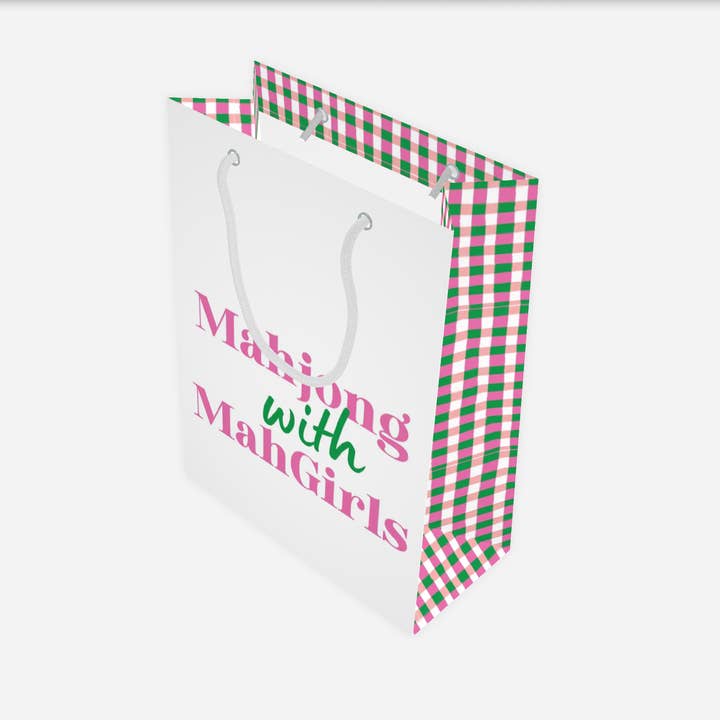 Hey Y'all Party - Wholesale Gift Bag - Mahjong with Mahgirls My Girls Gingham Gift Bag1