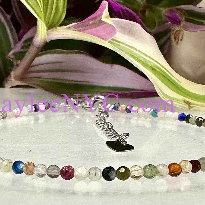 KayleeNYC - Wholesale Anklet - 2mm Natural Mix Crystal Anklets Healing Energy3