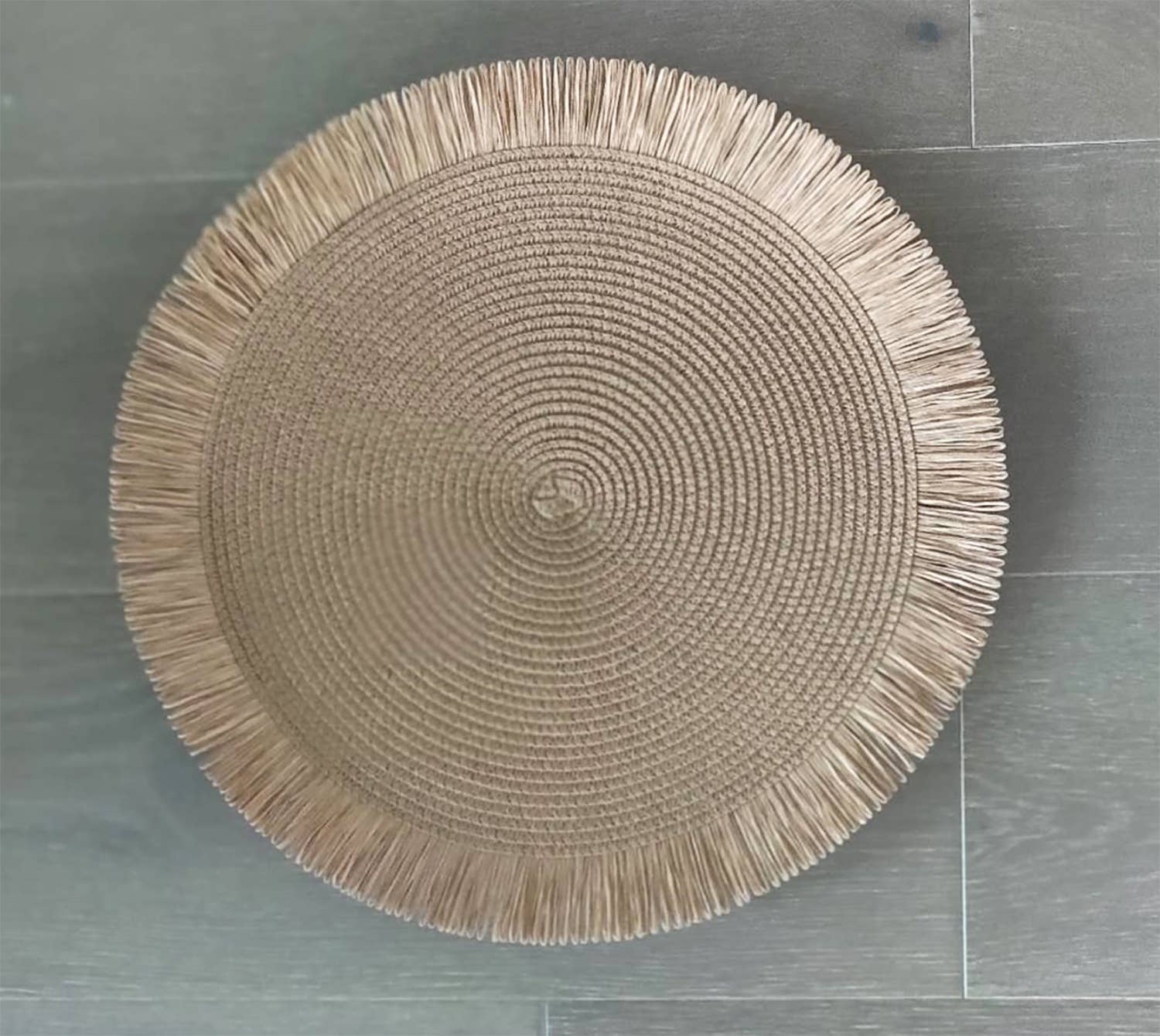 Fennco Styles - Wholesale Placemat - Handwoven Fringe Boho 15" Round Placemat29