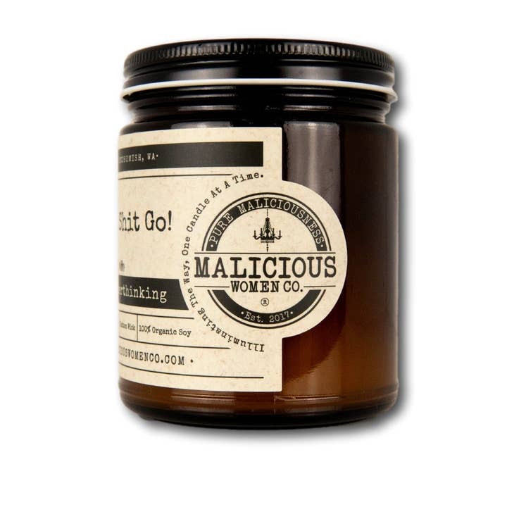 Malicious Women Candle Co - Wholesale Jar/Filled Candle - Let That Shit Go! - Scent: Palo Santo
