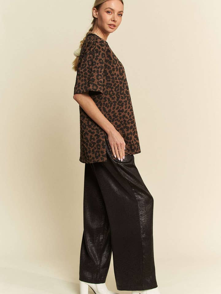 Davi & Dani - Wholesale Pants - Women's - PLUS WIDE LEG TROUSERS CRINKLED TEXTURED PANTS17
