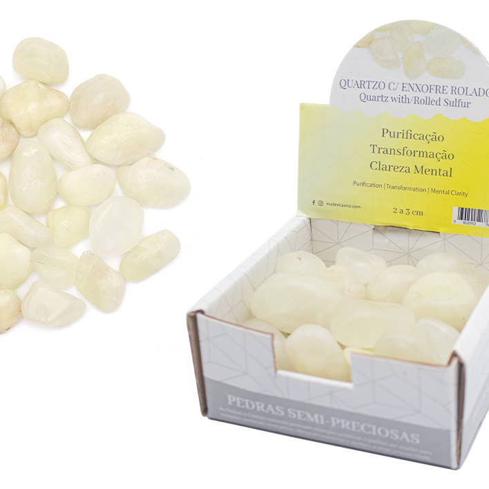 Rolled Quartz with Sulfur 500g for wholesale by Esoterica Arte