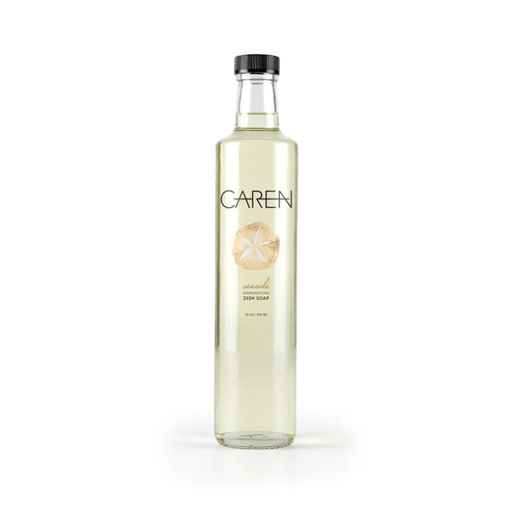 Seaside Dish Soap - 18 oz glass bottle with Pourer Spout
for wholesale by Caren Products
