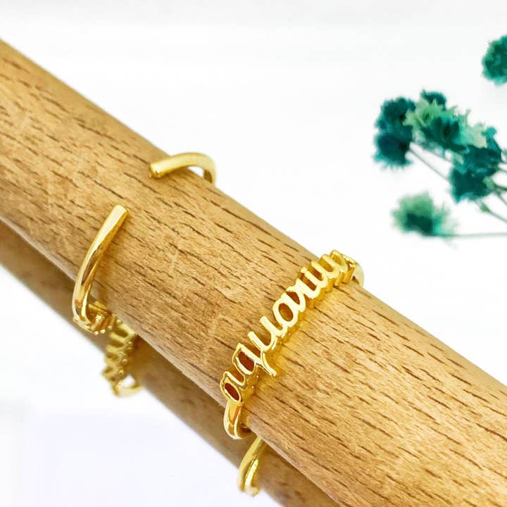 Gypsy Soul - Wholesale Band/Stacked Ring - Zodiac Gold Rings - 24 Pcs12