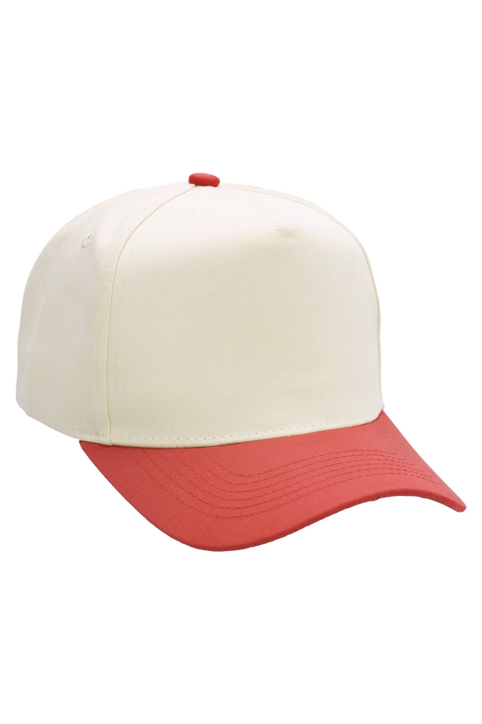 Cap Zone - Wholesale Baseball Cap - Unisex - Two Tone Beige Upper Five Panel Baseball Cap10