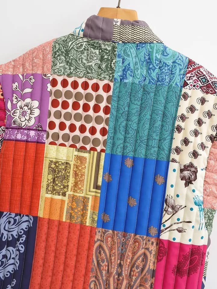 Sleeveless Floral Patchwork Quilted Vest for wholesale on Faire15