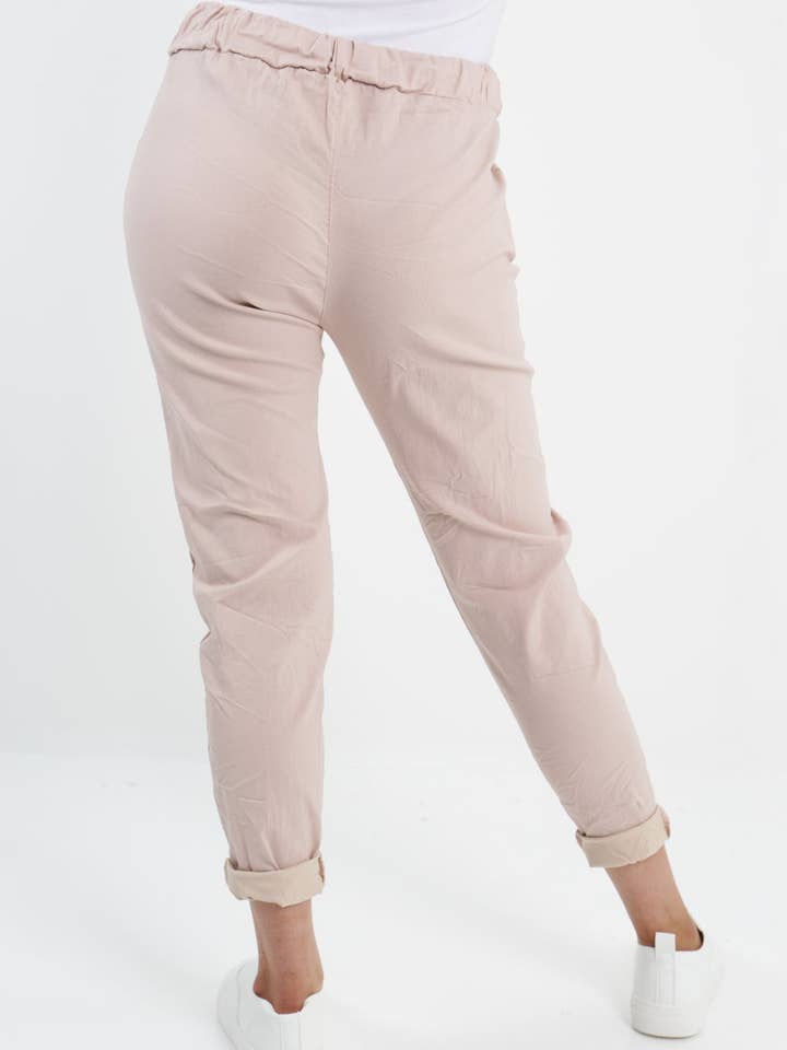 Miss Bold - Wholesale Pants - Women's - Italian Women's Plain Magic Pants Plus Size