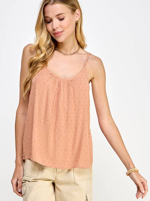 Heart & Hips - Wholesale Camisole - Women's - WC50377 - SWISS DOT FLOWY CAMI TOP15