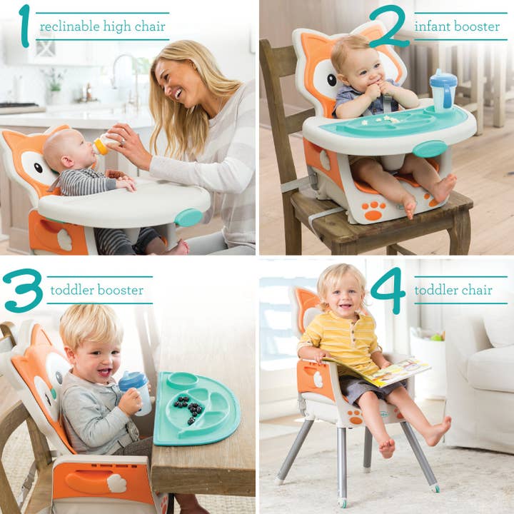Infantino - Wholesale Highchair - Baby - Grow-With-Me 4-in-1 Convertible High Chair - Fox1