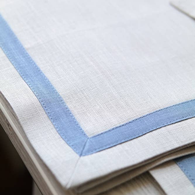 Linen Napkins with Mitered Corners and Edging for wholesale by Liem Home