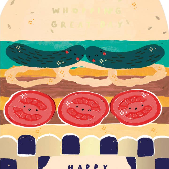 Hotchpotch – wholesale Birthday card – Mochi Open Birthday Burger Have A Whopping Great Day1