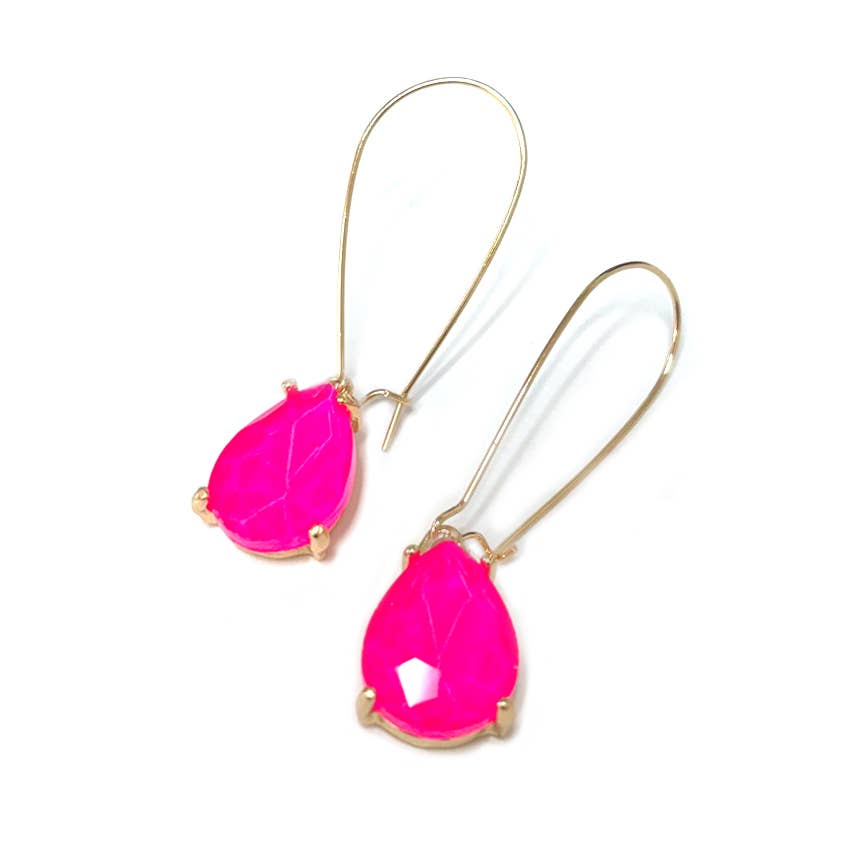 StarryNYC - Wholesale Dangle Earrings - Teardrop Glass Bead 14mm x 18mm w/ Kidney Wire Earrings35