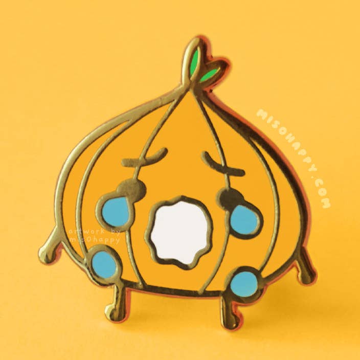 "Crybaby Onion (Yellow)" Enamel Pin for wholesale by MIS0HAPPY