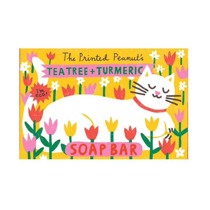 Tea Tree & Turmeric Natural Handmade Soap Bar for wholesale by The Printed Peanut Homeware & Stationery