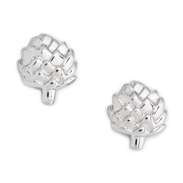 Orecchini a perno con carciofo di Delicacies Jewelry: ogni acquisto aiuta a combattere la fame! Regalo per buongustai, gioielleria alimentare per la vendita all'ingrosso da parte di Delicacies Jewelry