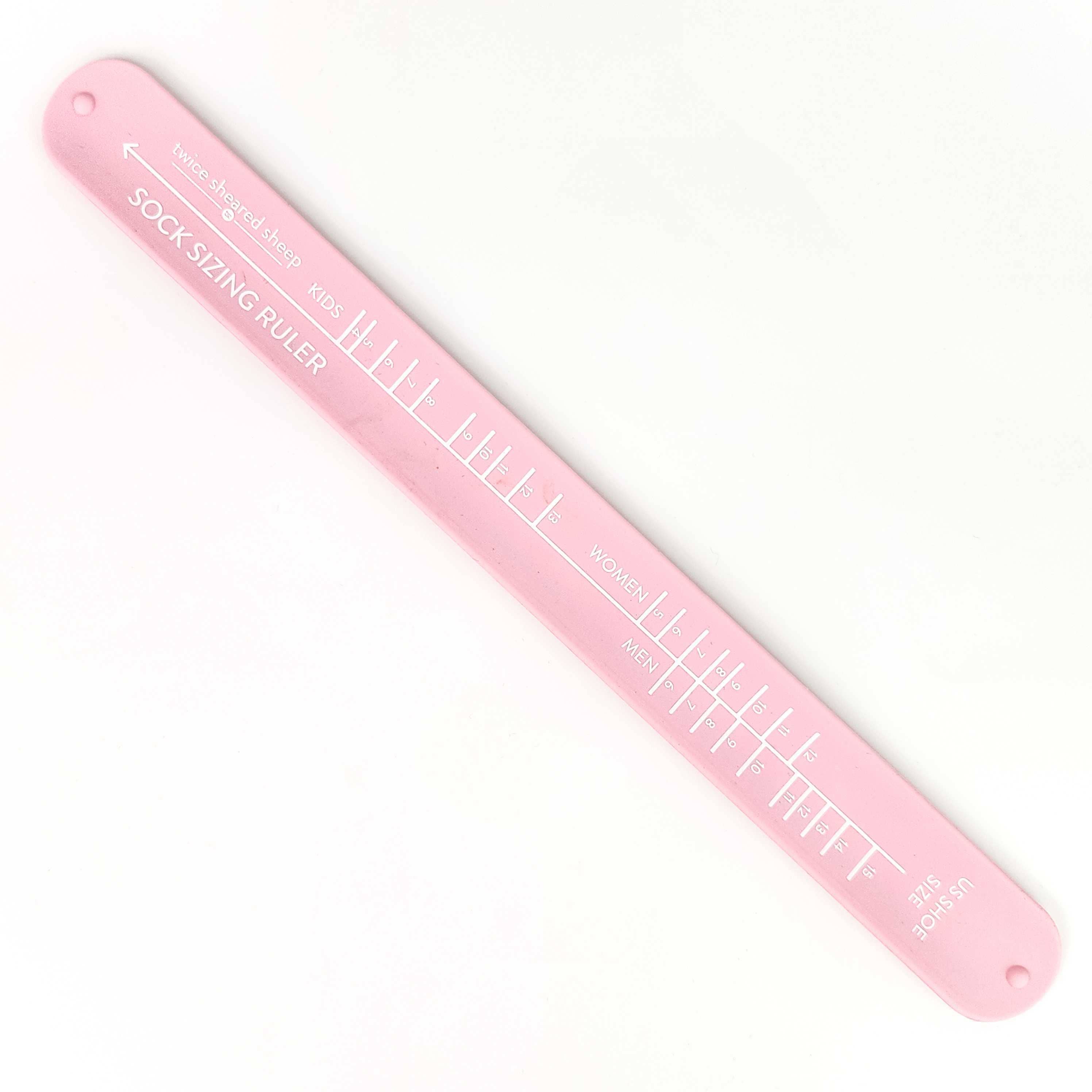 Twice Sheared Sheep – wholesale Knitting/Crochet Supplies – Sock Sizing Ruler - Sock Knitting Bracelet Ruler0