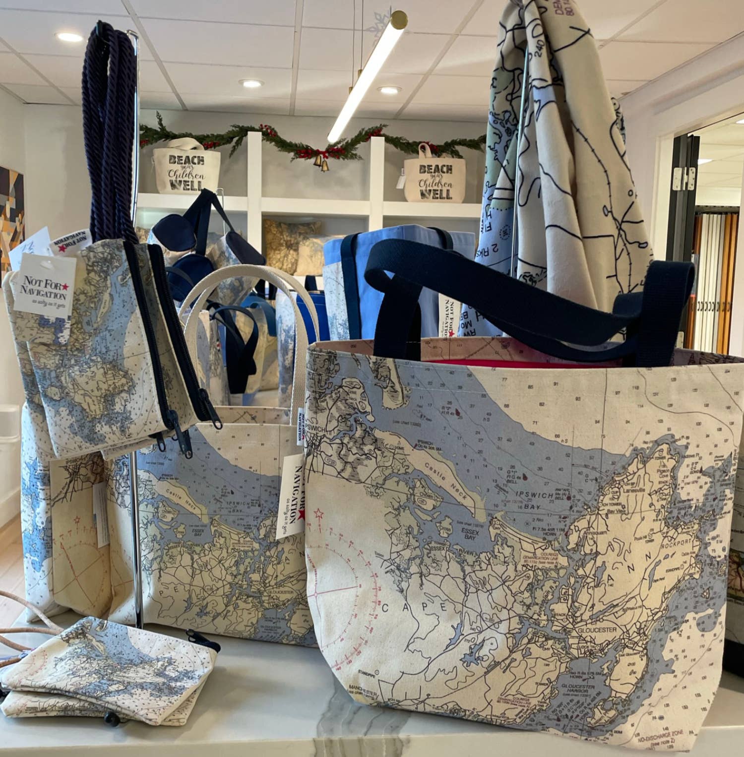 Not for Navigation - Wholesale Tote Bag - Women's - Classic Custom Tote — Personalized Nautical Map or Location 5