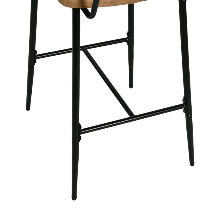 HOMYCASA DESIGN INC - Wholesale Stool - 26 in. Modern Cognac Faux Leather Counter Stools,Set of 24