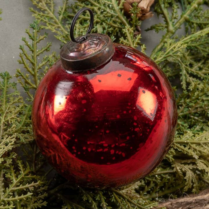 Ragon House - Wholesale Ornament - 3" RED KUGEL ORNAMENT0