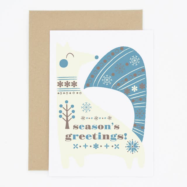 Mondo Fox Weihnachtskarte für den Großhandel von Madame Annie et Fils