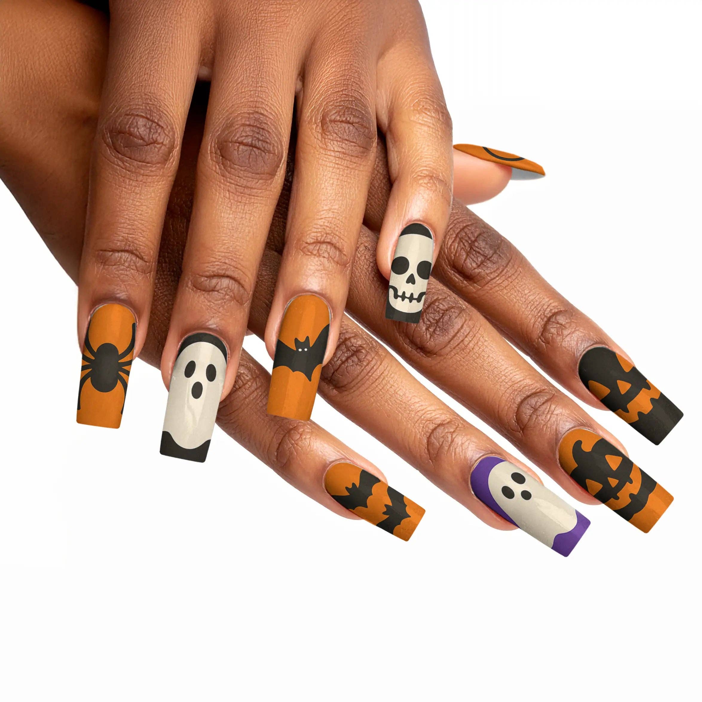 FYNE BODY - Wholesale Press-on/fake nails - Pumpkin Patch Glam Halloween Press-On Nails43