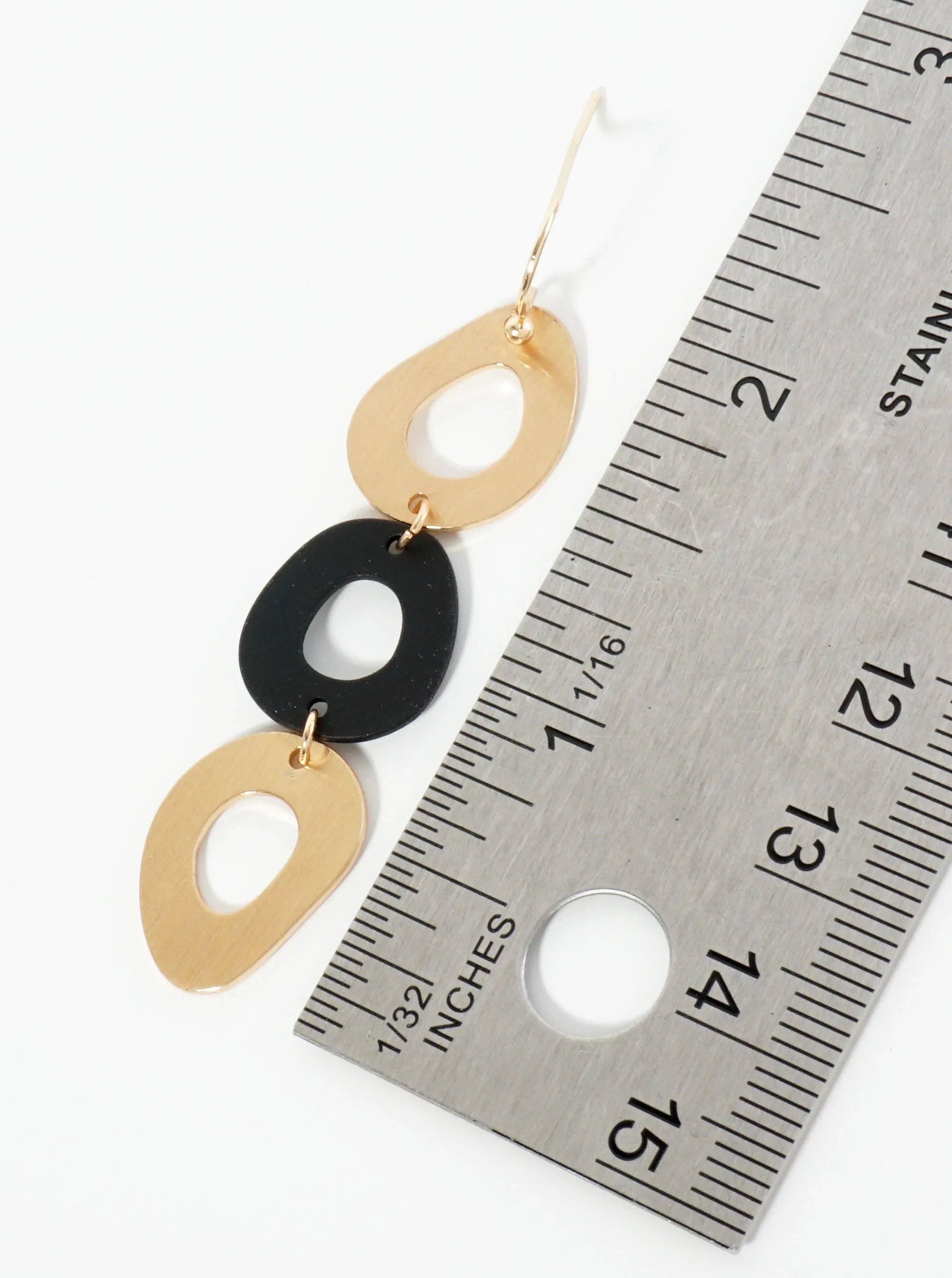 Wild Honey - Wholesale Dangle Earrings - Color Coated Organic Circle Drop Dangle Earrings3