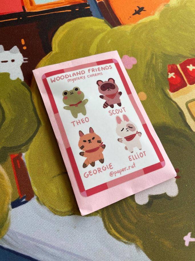 Paper Rat Illustrations - Wholesale Keychain - Women's - Woodland Friends Mystery Acrylic Charms6