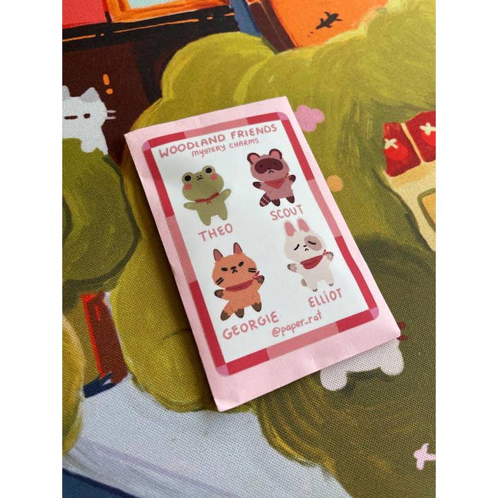 Paper Rat Illustrations - Wholesale Keychain - Women's - Woodland Friends Mystery Acrylic Charms6