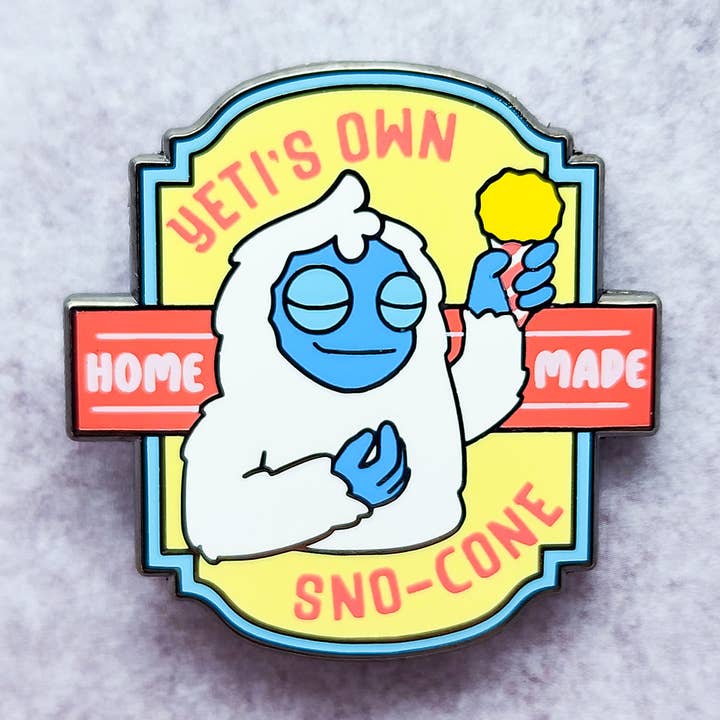 Yeti's Own Enamel Pin for wholesale by Toku Arts