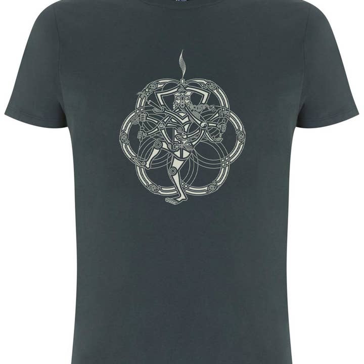T-Shirt Homme Mandala Chillum Yoga - Light Charcoal pour la vente par symbolika