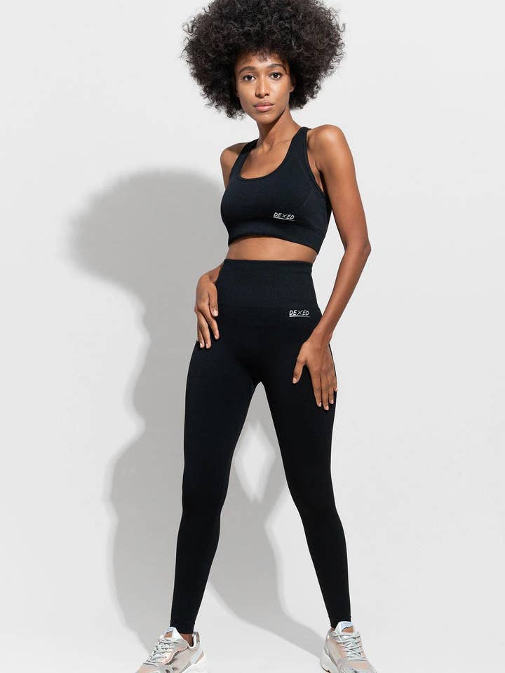 Complete Sports Leggings Set | Black Divine Bra for wholesale by Dexed