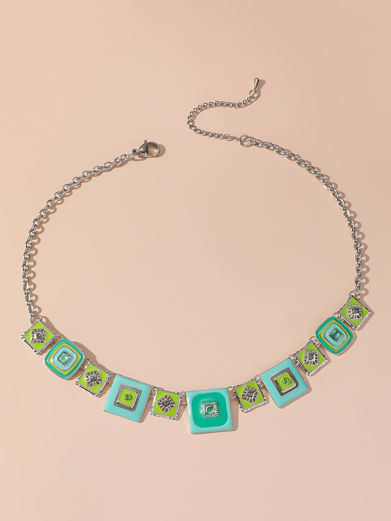 Blossom bijoux – Großhandel Gliederhalskette – 24PECC002 Halskette aus Edelstahl5