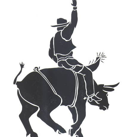 Pochoir mural de cow-boy Wild Rider pour la vente par Designer Stencils